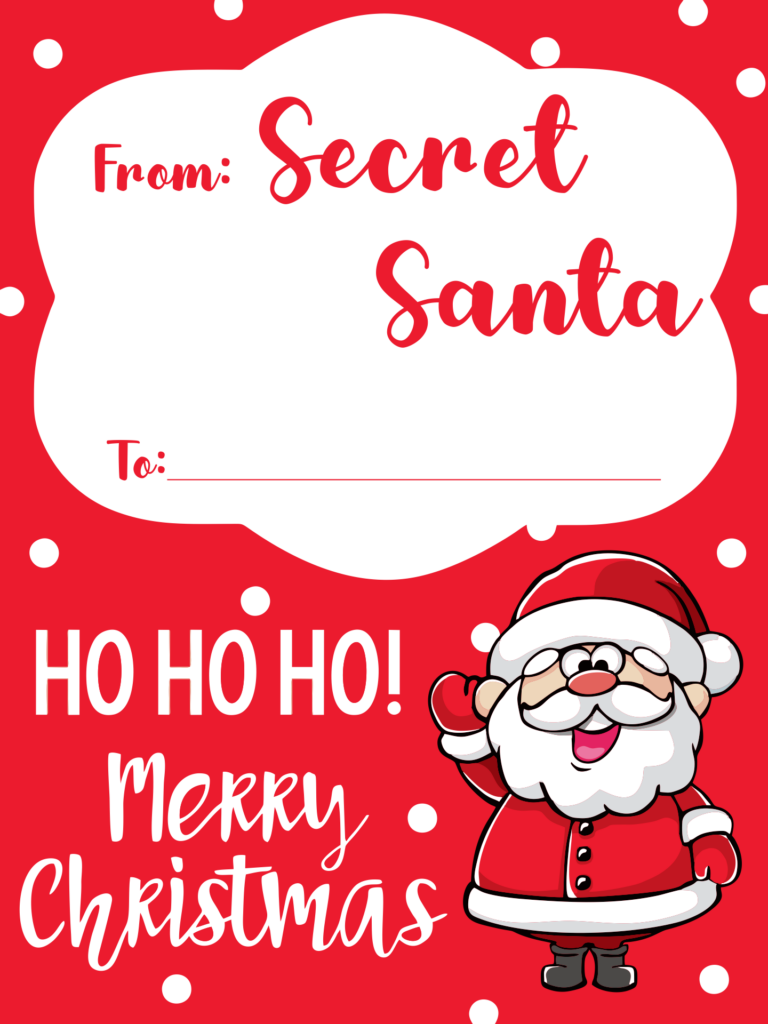 10 Viral Downloadable Secret Santa Gift Tags Printable Free