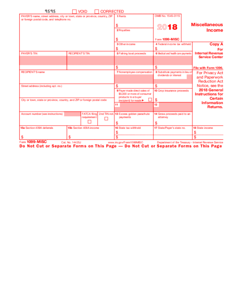 1099 Misc Printable Form We Love Printables