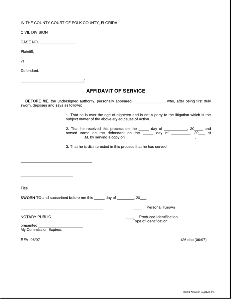 33 Free Affidavit Form Templates In Word Excel PDF