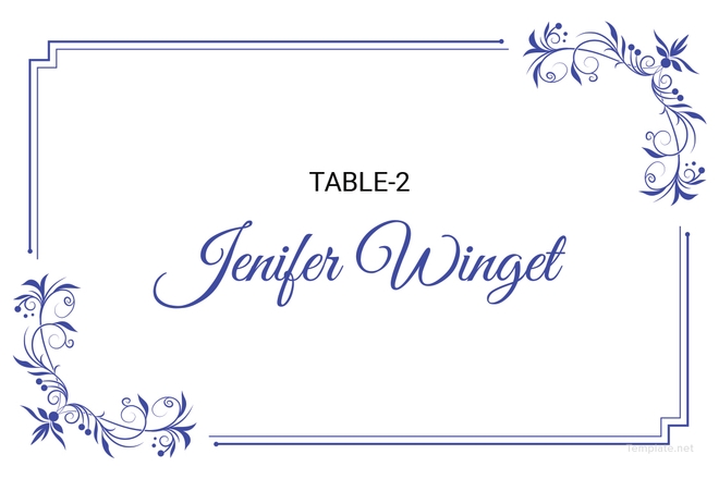 5 Printable Place Card Templates Designs