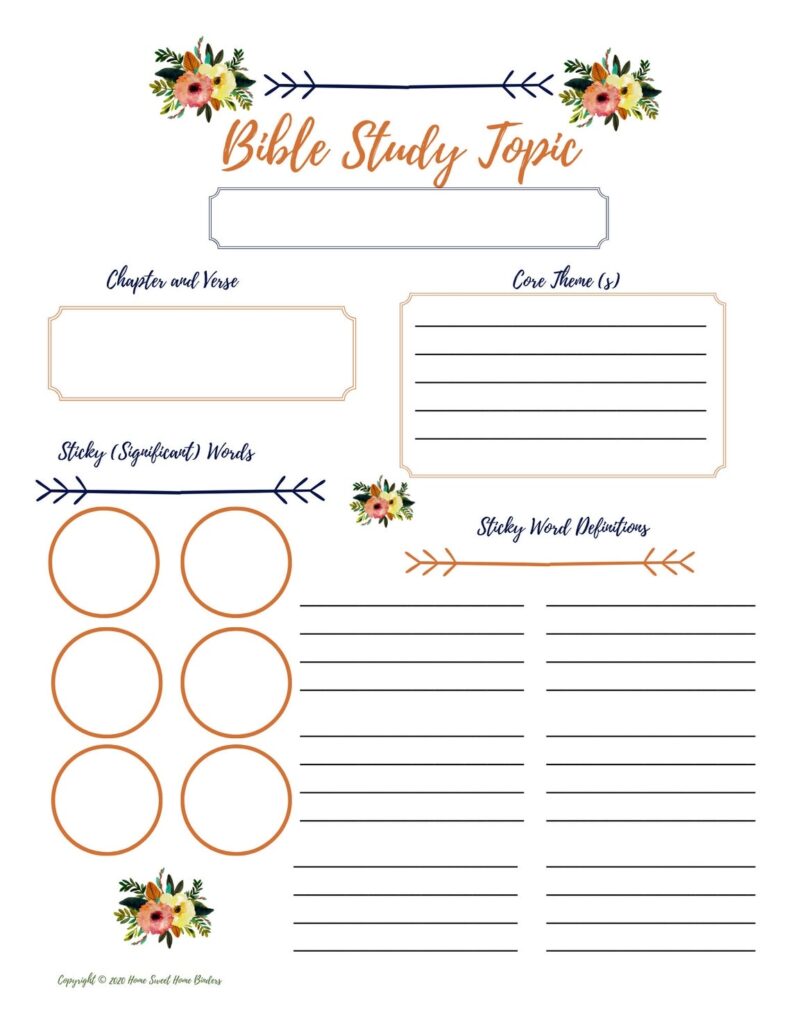 52 Page Bible Study Journal Printable Digital Download Etsy