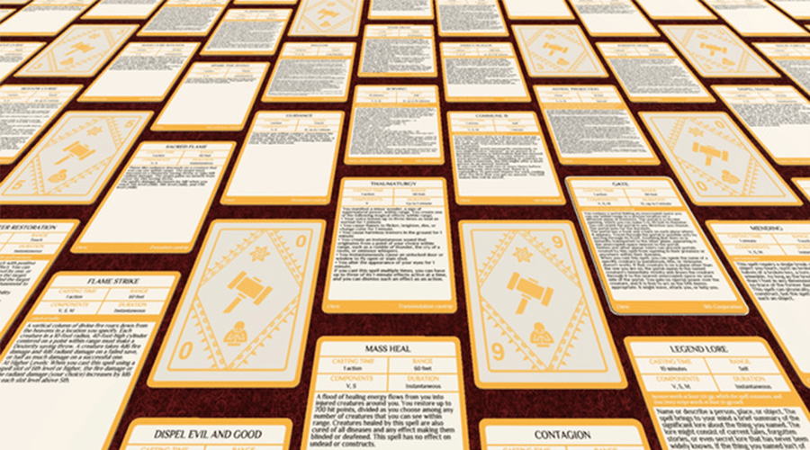 5e Printable Spell Cards