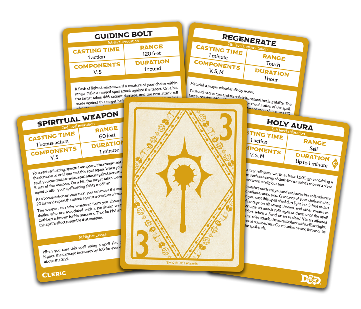 5e Printable Spell Cards