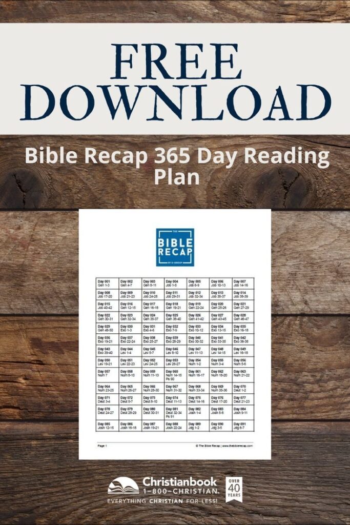 Bible Recap 365 Day Reading Plan Bible Reading Plan Bible In A Year