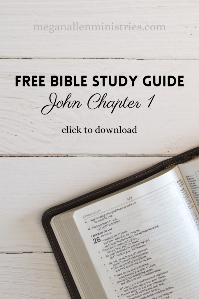 Bible Study Of John Chapter 1 Free Printable Study Guide Bible