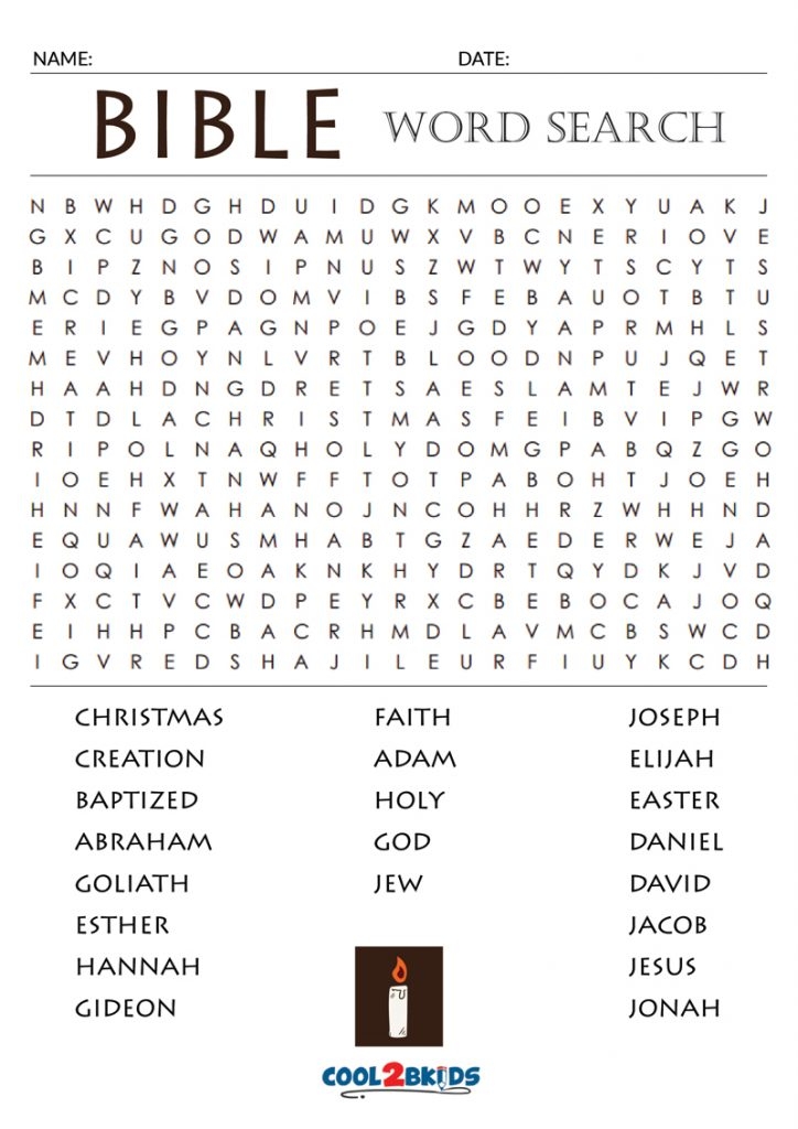 Bible Word Search Printable Pdf