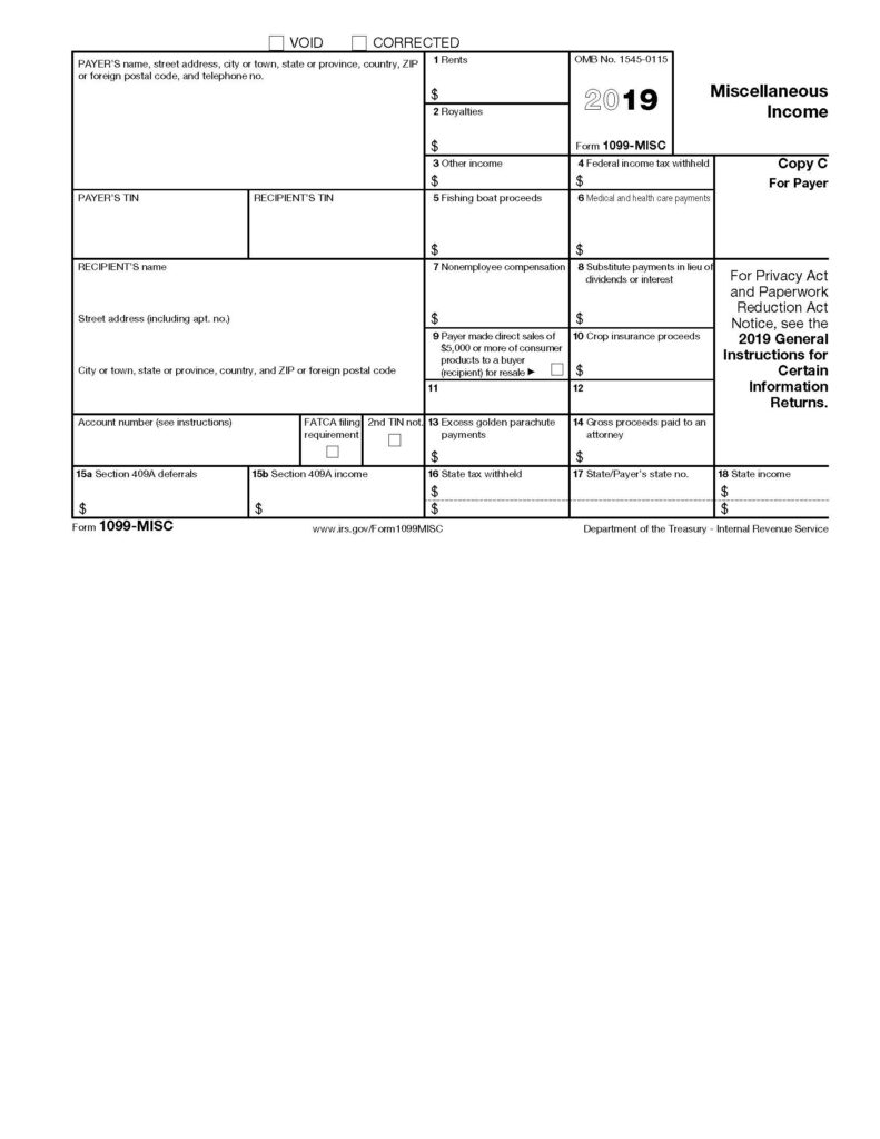 Blank 1099 Form Blank 1099 Form 2021 ESign Genie