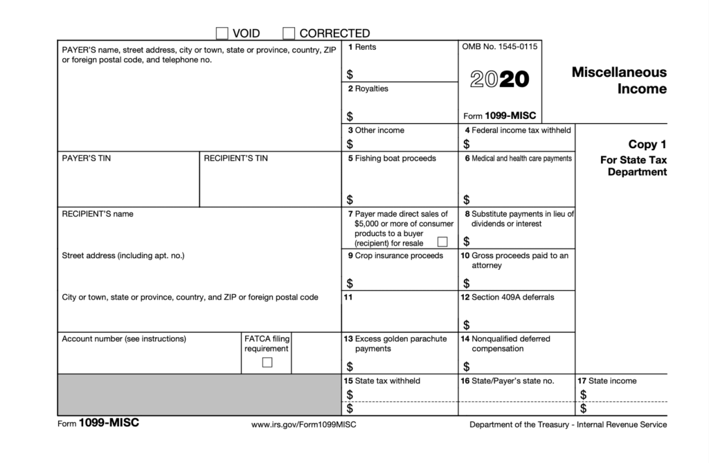 Blank 1099 Form Printable