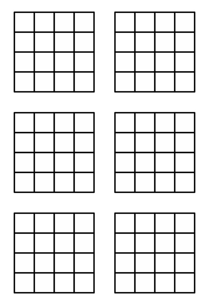 Blank Sudoku Grid Printable