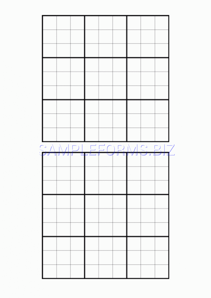 Blank Sudoku Grid Printable