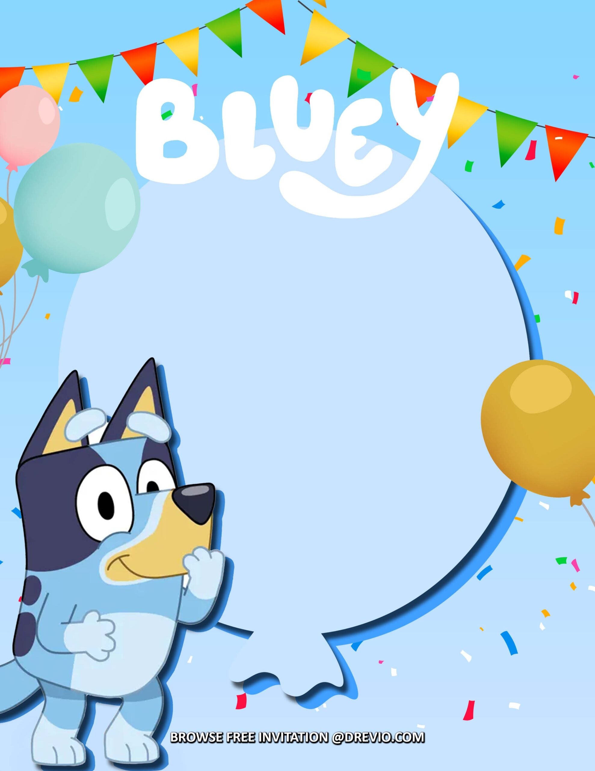 Bluey Birthday Card Printable