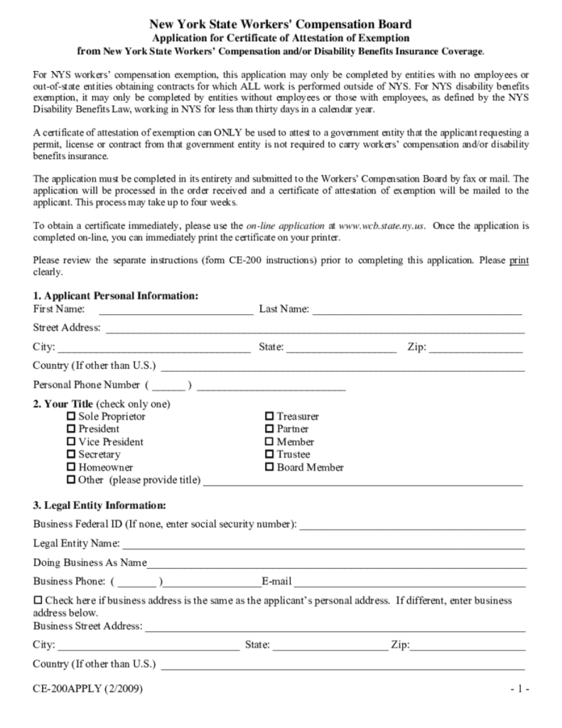 Ce 200 Printable Form Ny State