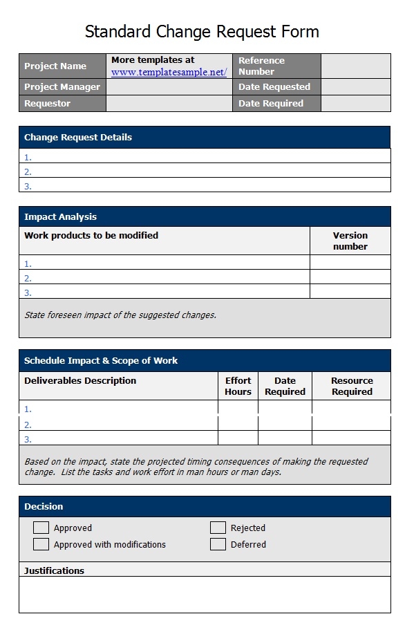 Change Request Template