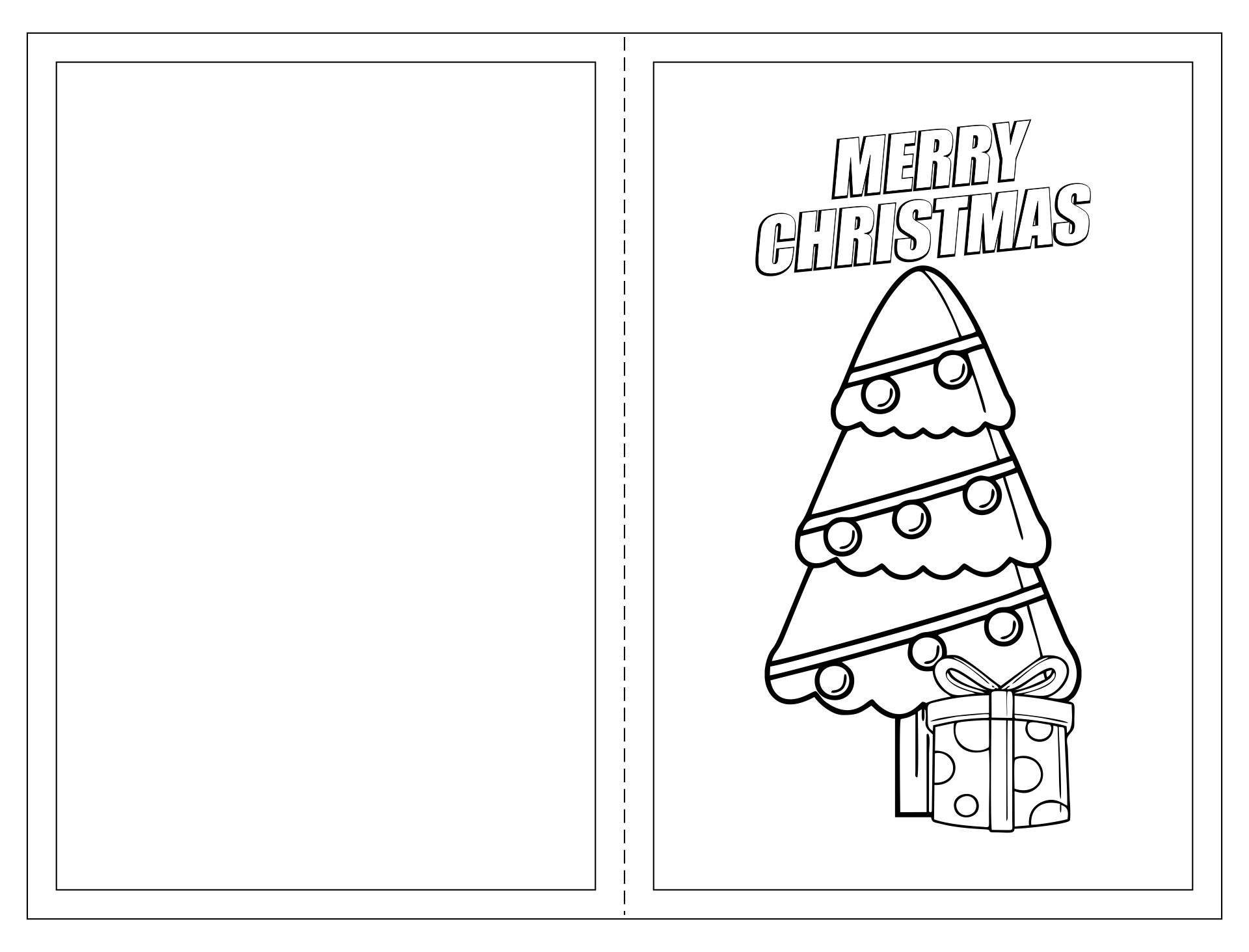 Christmas Cards You Can Color 10 Free PDF Printables Printablee