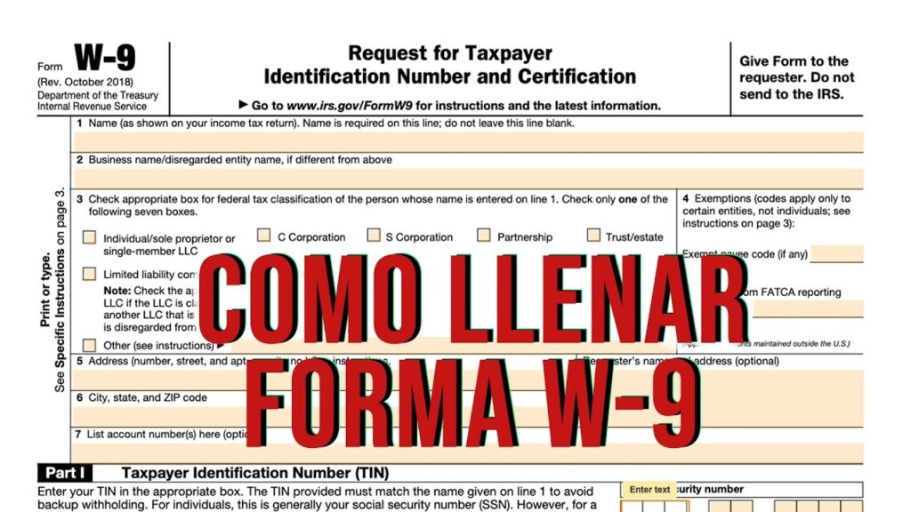 Como Llenar W9 El Formul rio W 9 How To Complete A IRS W 9 Form 