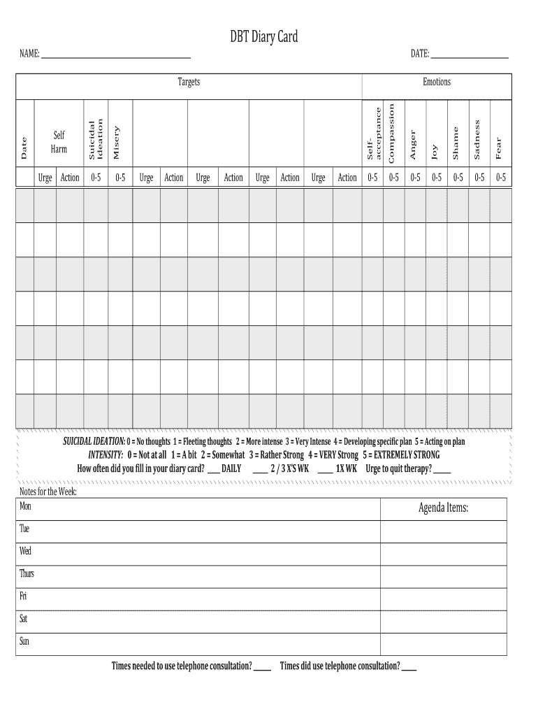 Dbt Diary Card Edit Share AirSlate SignNow