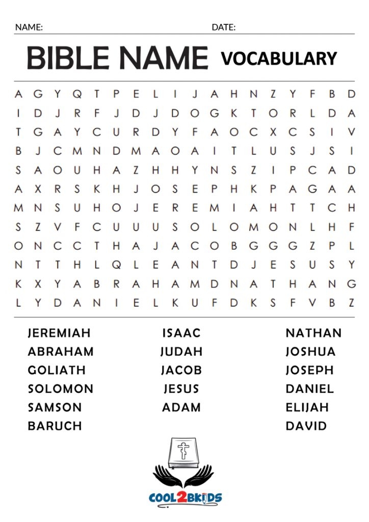 Find Free Printable Bible Word Search Puzzles