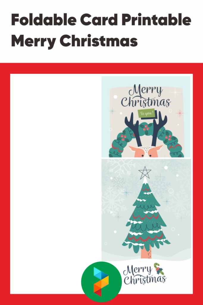 Foldable Card Merry Christmas 10 Free PDF Printables Printablee