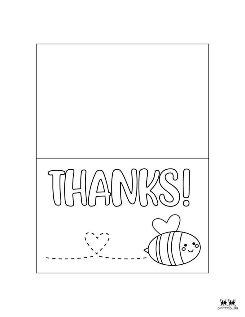 Foldable Free Printable Thank You Cards To Color