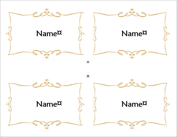 FREE 7 Place Card Templates In MS Word PDF