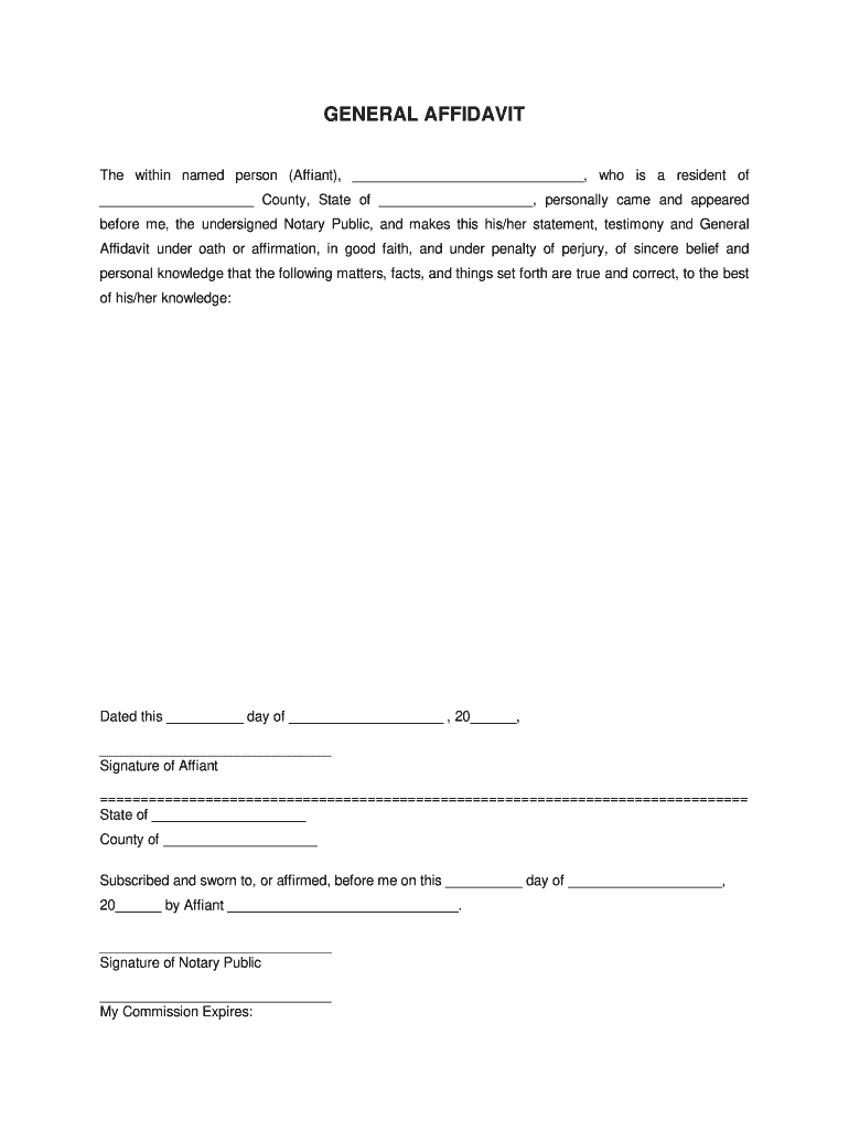 Free Affidavit Form To Print Printable Form Templates And Letter