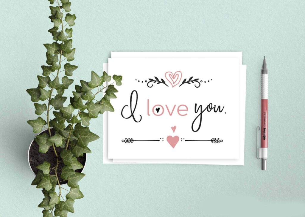 Free I Love You Cards Free Valentine s Day Printable