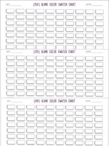 Free Printable Blank Color Swatch Chart - We Love Printables