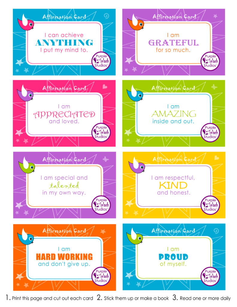 Free Printable Affirmation Cards Pdf For Students Printable Word Searches