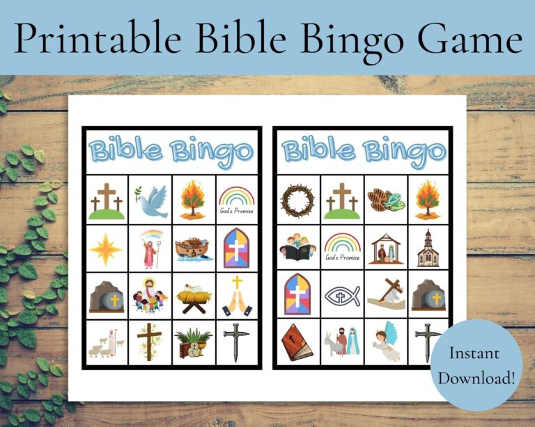 Free Bible Bingo Game Printables We Love Printables