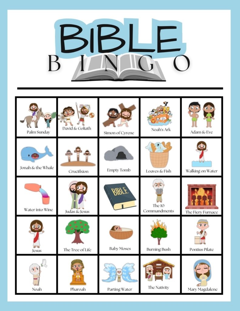 Free Printable Bible Bingo Healing Home