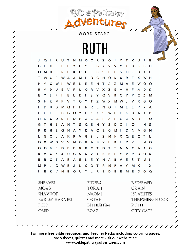 Free Printable Bible Study On Ruth Printable Word Searches