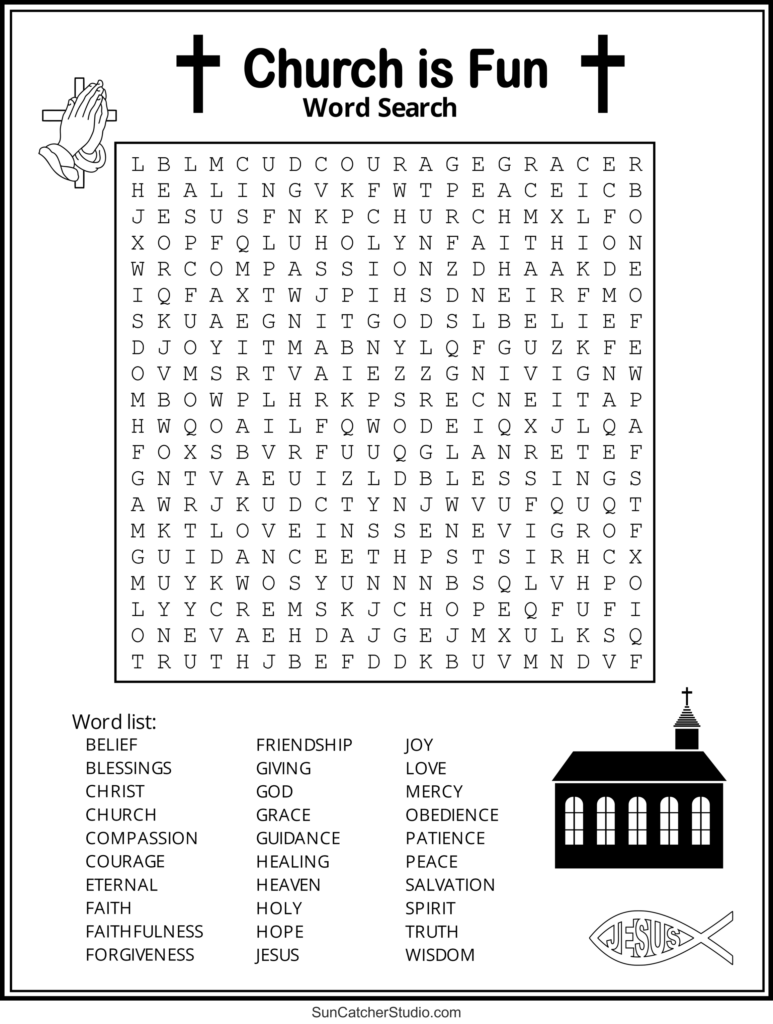 Free Printable Bible Word Search Puzzles