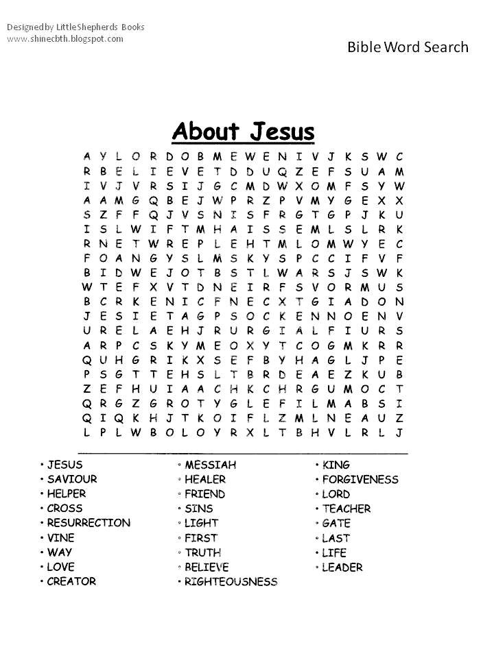 Free Printable Bible Word Search