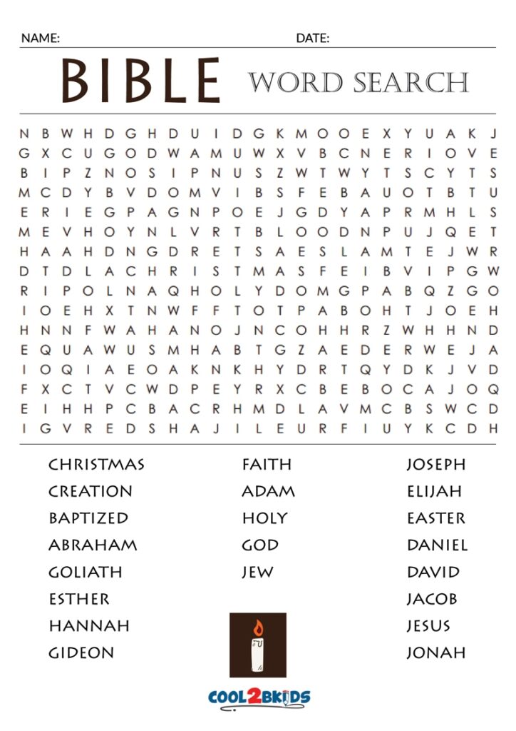 Free Printable Bible Word Searches