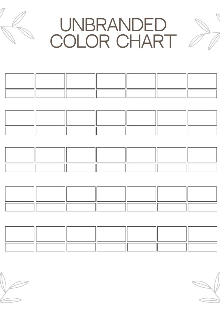 Free Printable Blank Color Swatch Chart Printable Templates Free