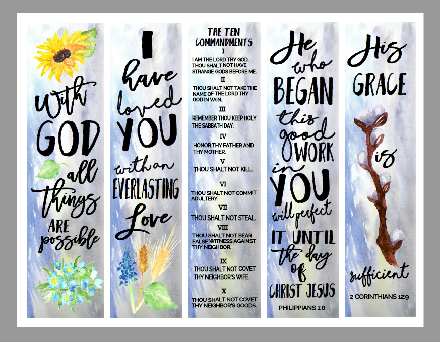 Free Printable Books Of The Bible Bookmark Pdf