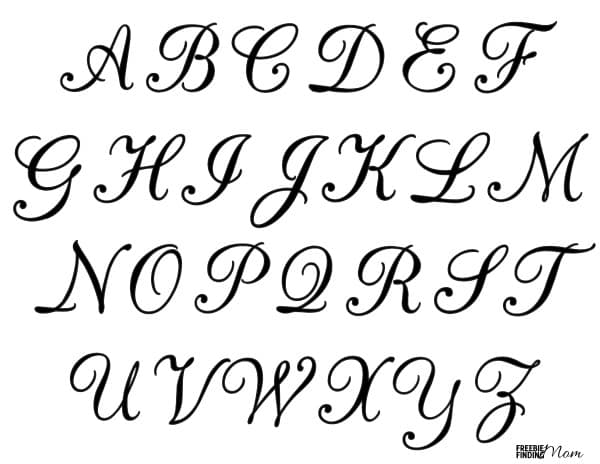 Free Printable Calligraphy Letters