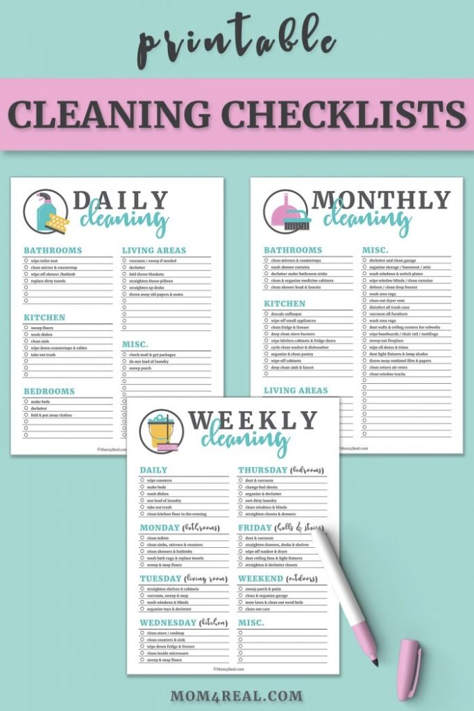 Free Printable Daily Cleaning Checklist PRINTABLE TEMPLATES