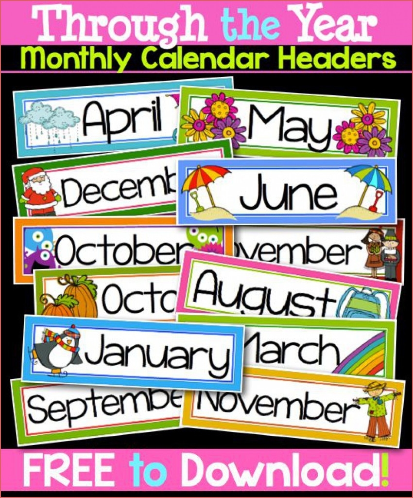 Free Printable Months Of The Year Labels