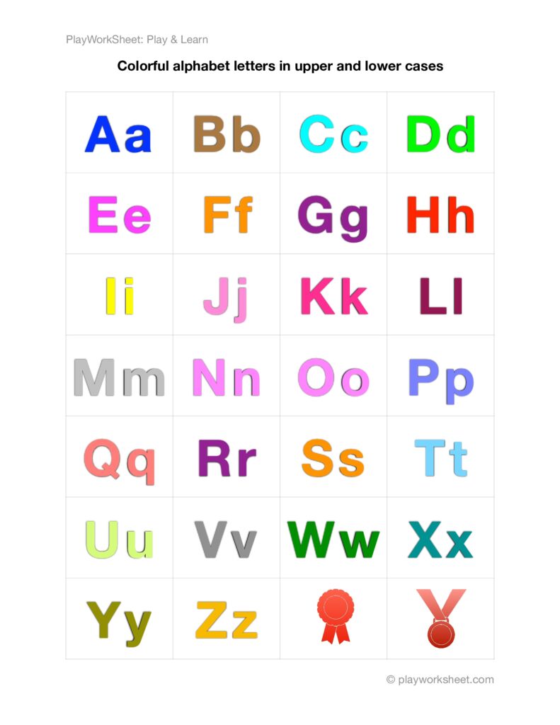 Free Printable Upper And Lower Case Alphabet Chart