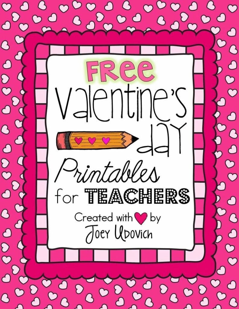 Free Printable Valentine Cards For Teachers