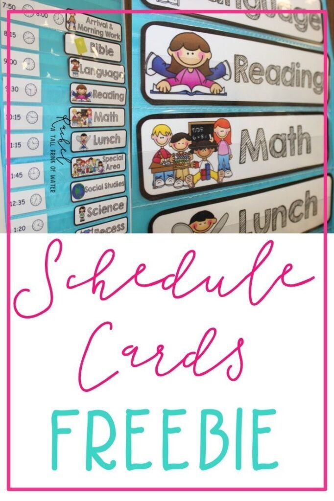 FREE Set Of Schedule Cards For Your Classroom They Fit Great In A 