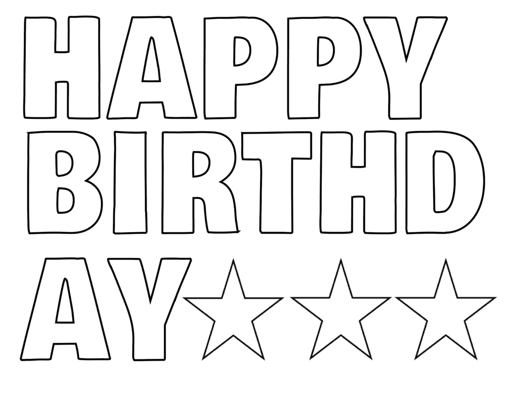 Happy Birthday Banner In Printable Letters