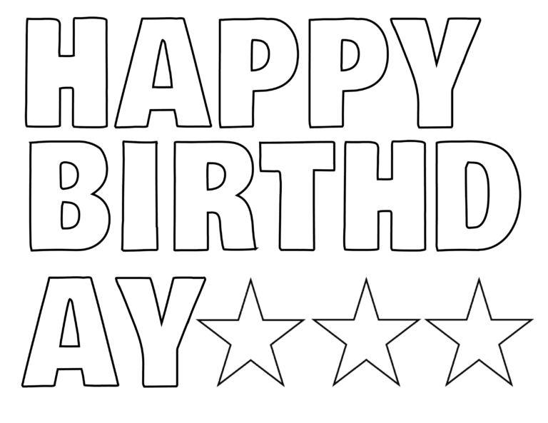 Happy Birthday Alphabets Printable - We Love Printables