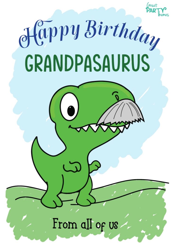 Happy Birthday Grandpa Card For Grandfather From Grandchild Printable 