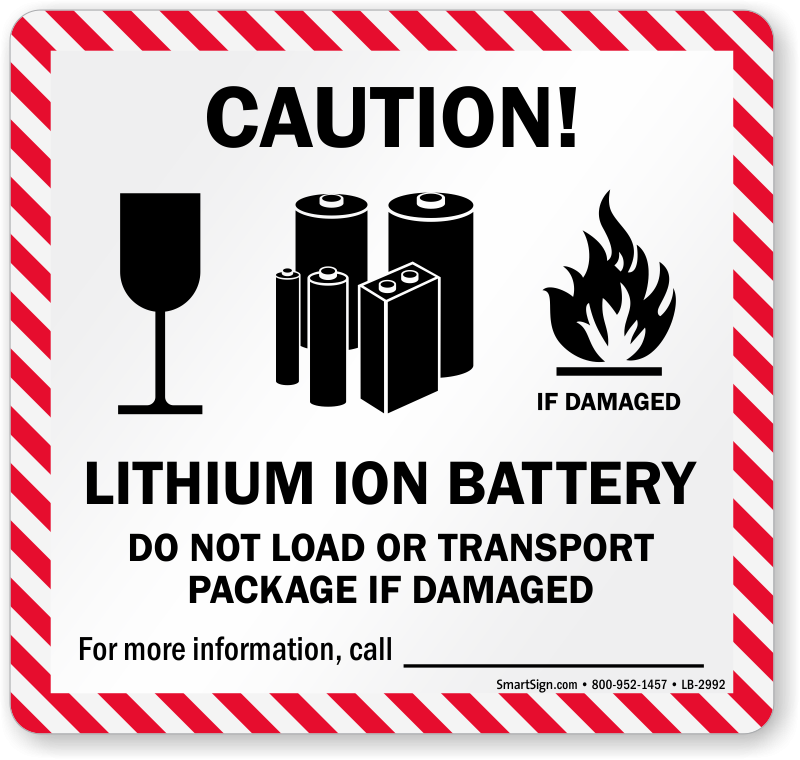 Lithium Battery Handling Mark Shipping Labels