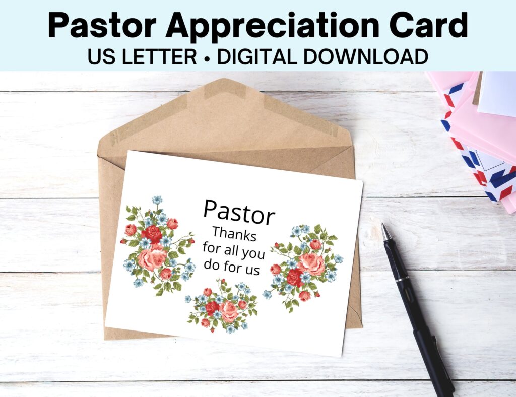 Pastor Appreciation Cards Free Printable