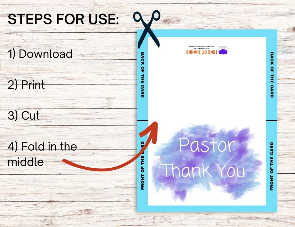 Pastor Appreciation Cards Free Printable