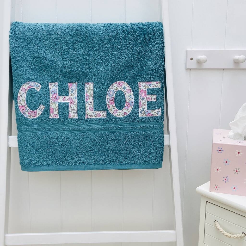 Personalised Towels With Appliqued Letters By Jolly Fine 