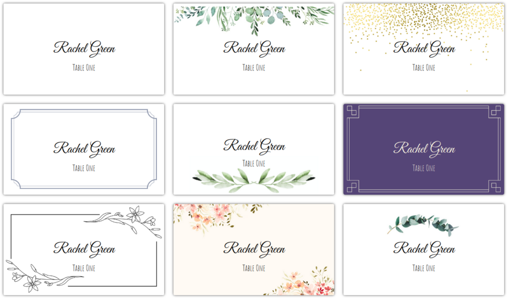 Place Card Me A Free And Easy Printable Place Card Maker For Weddings 